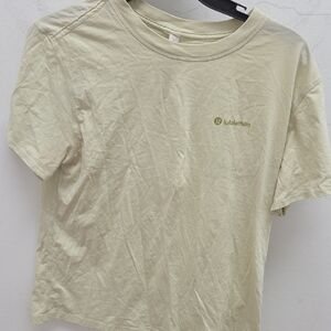 Lululemon Athletica White Tee with Green Logo